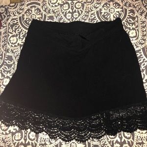 Pacsun black lace mini skirt